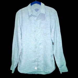 Lucky Brand Light Blue Linen Button-Up Shirt - Small